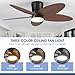 Surtime Palm Leaf Ceiling Fans with Lights-42 Tropical Ceiling Fan with Light and Remote/APP Control,Flush Mount Low Profile Ceiling Fans for Bedroom,Indoor/Outdoor Patio Use(Brown)