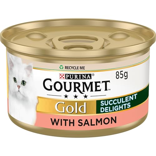 GOURMET Gold Succulent Delights Salmon Wet Cat Food 85g (Pack of 12)