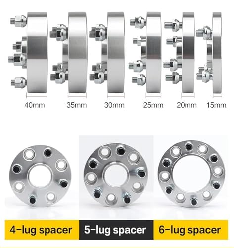 Entretoise de roue en alliage 40mm pour Toyota Highlander, finition argent de précision