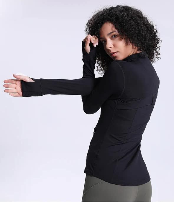 Women's Fleece Jacket, Lightweight Jacket Women Long Sleeve - Full Zip, Fleece Jacket Women Workout Jacket