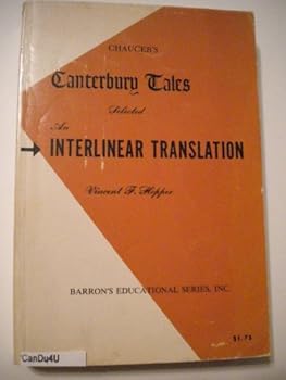Paperback Chaucer's Canterbury Tales Selected An Interlinear Translation Book