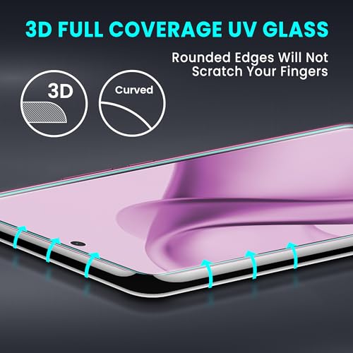 Image of FIRST MART Military Grade UV Tempered Glass For Vivo V60e 5G (6.77 Inch) With Edge To Edge Full Screen Coverage & Easy UV Installation Kit | Crystal Clear, Pack of 2