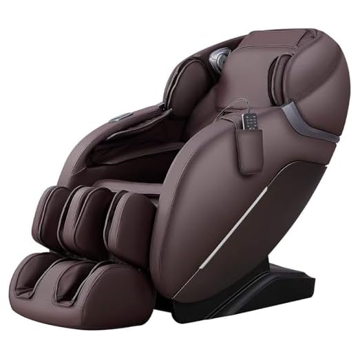 iRest SL Track Massage Chair Recliner, Full Body Massage Chair with Thai Stretch, Zero Gravity, Bluetooth Speaker, Airbags, and Thai Foot Massage, Space-Saving (Brown)