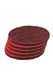 2W Schleifvlies Scheibe d150mm mit Klettverschluss (Rot - P80)