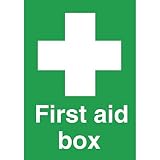 Boîte de secours Panneau Symbole avis de sécurité plaque Poster Commercial 200 x 150 mm