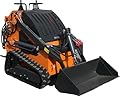 Wolfequip 23hp Mini Skid Steer Loader Track, with Bucket 22-25hp, RATO Engine, Air Cooler for Farm Gardin Construction Digging, Bull-dozing, Drilling, Augering, US Stock