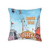 Santa Cruz Boardwalk – Fun California Gift Throw Pillow