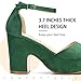 CAMSSOO Green Heels Platforms Sandals Open toe Ankle Strap Slingback Dressy Green Wedges Sandals for Women Wedding Sexy Dress Block Chunky High Heels Pumps Shoes Suede Size 10 CN 41