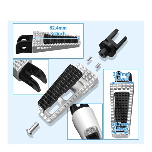 Repose-pieds réglables moto pour soulager les genoux sur RS660 Extrema - 5