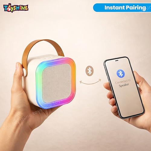 Image of Toyshine Wireless Karaoke Microphone with Portable Bluetooth Speaker inbuilt with Dynamic Lights for Birthday Family Home Travel for Girls Boys & Toddlers Ages 4 & Above