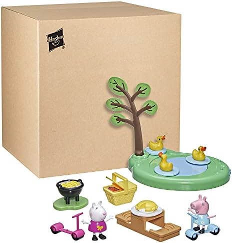 Peppa Pig Peppa's Adventures Peppa's Picnic Playset, Preschool Toy With 2 Figures and 8 Accessories, for Ages 3 and Up, Multicolor, (F2516)
