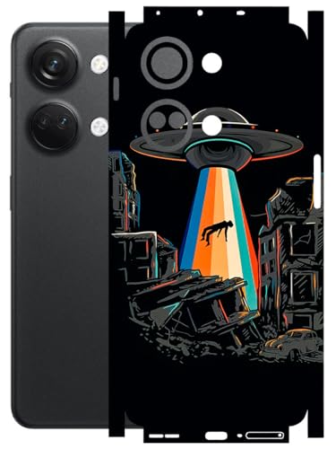Image of AtOdds - Full Body Back Screen Guard Protector Film - Lamination Wrap Skin Sticker Compatible with ONEPLUS NORD 3 (5G) | Scratchproof Matte Finish (Alien Invade)