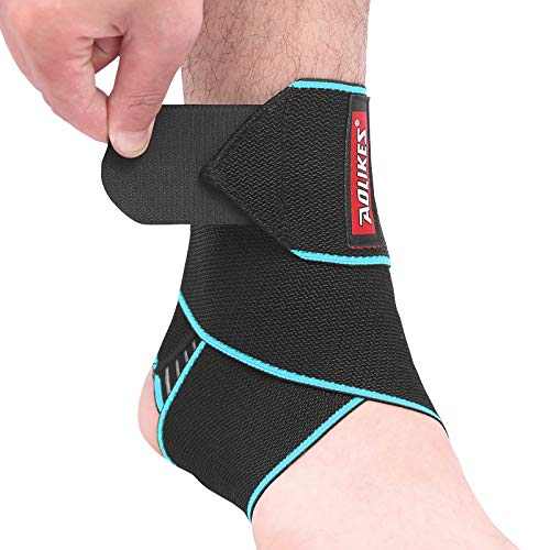 WABISABI DREAMS Tobillera Ajustable Estabilizadora de Compresión para la Protección de Tobillos, para tendinitis, esguince y Lesiones del Tobillo (Azul)