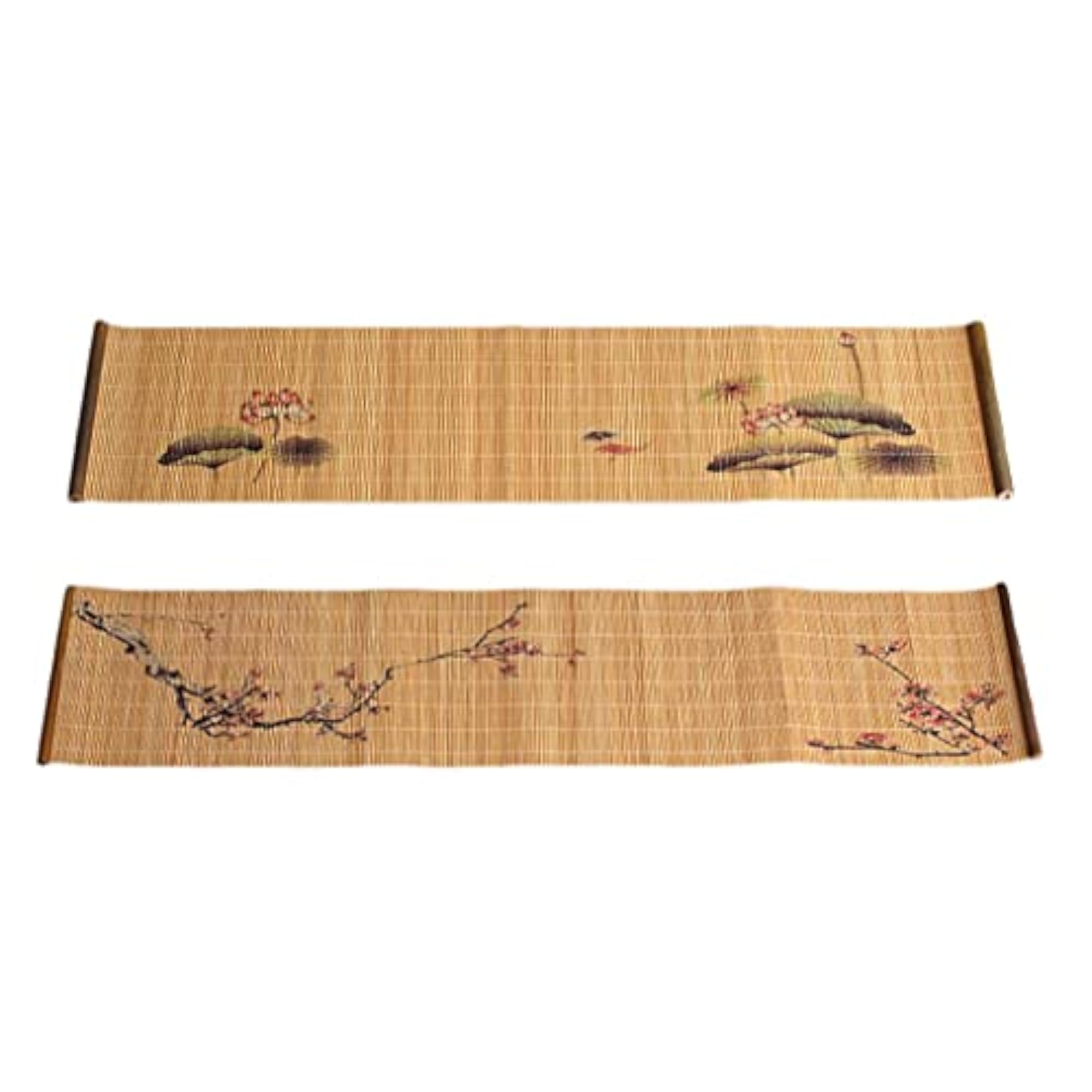 Bamboo Tea Mat Zen Table Runner Coaster Set