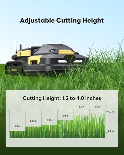 Image of YARBO Robot Lawn Mower for Large Yard up to 6 Acres, Perimeter Wire Free, Modular Design, 1.2 inch-4.0 inch Cutting Height, 70% Slopes, Auto Recharging, AI Vision & RTK for Navigation