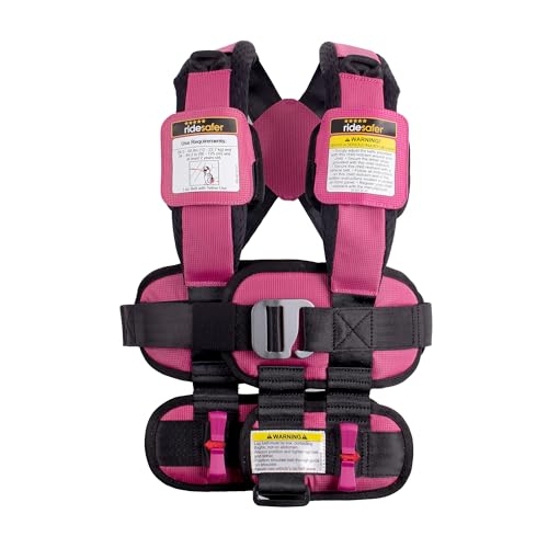 RideSafer Travel Vest Gen 6 - Small (26.5-50 lbs) - Pink - Lightweight Portable Child Safety Car Seat for Travel, Rental Cars, Rideshares