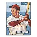 Eddie Waitkus Poster Print - Wall Art for Home Decor Office Living Room Bedroom, No Frame, Large 18'x24'