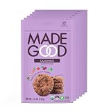 MadeGood Double Chocolate Cookies, gluten-free Cookies - 6 Pouches, 5 oz. Each - Recyclable Packagin