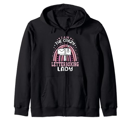 Soy The Crazy Letterboxing Lady, afición femenina, Letterboxer Sudadera con Capucha