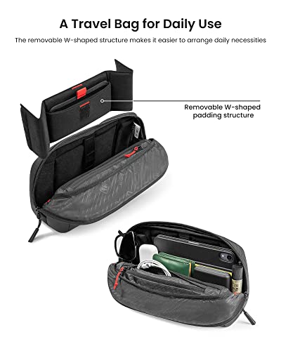 Tomtoc Sling Shoulder Travel Bag For Nintendo Switch/Switch Oled, Removable W-Shaped Structure, Protective Carrying Pouch With 20 Game Cartridges Fit Dock/Pro Controller, Charger And More Accessories #TOP4
