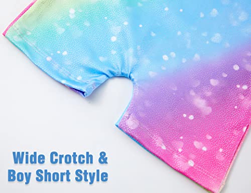 Tenvda Girls Gymnastics Leotards Size 5-6 Years Old Sparkly Colorful Heart Print Sleeveless Biketard Stretchy Tumbling Practice Unitard #TOP5
