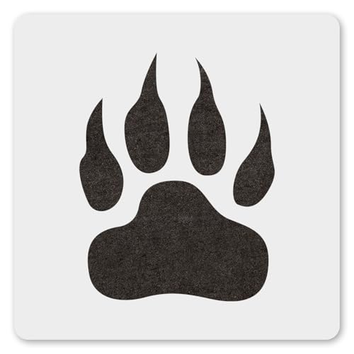 MAGJUCHE Bear Footprint Stencil 12 Inches, Reusable Forest Claw Art Stencil for Painting DIY Crafts Decor