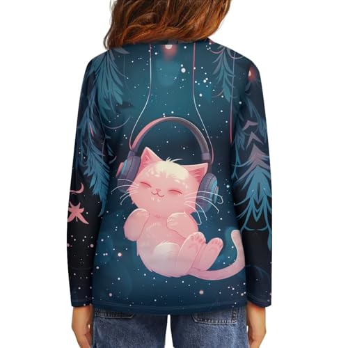 Tops for Girls 3-16 Years Old Long Sleeve Shirts for Kids Crewneck T Shirt Cute Girls Blouse for Casual Holiday3