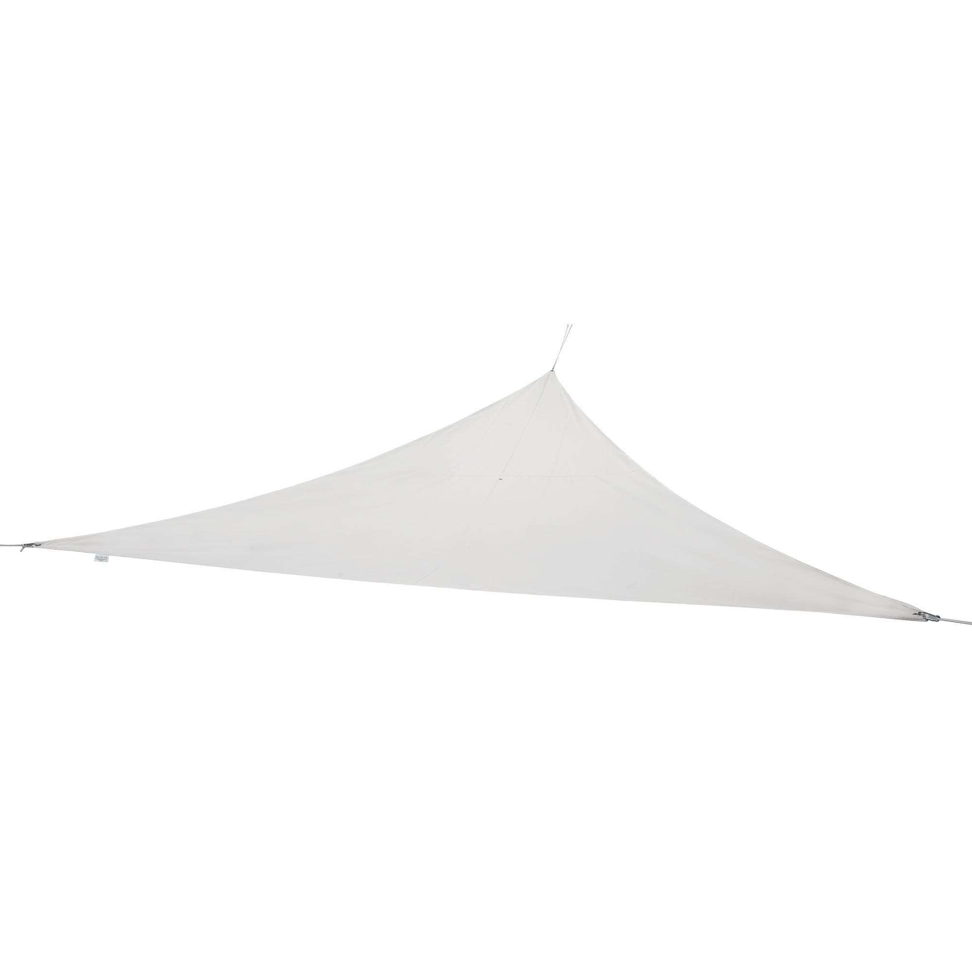 Voile d'ombrage triangulaire HEGOA en polyester blanc pour bloquer les UV