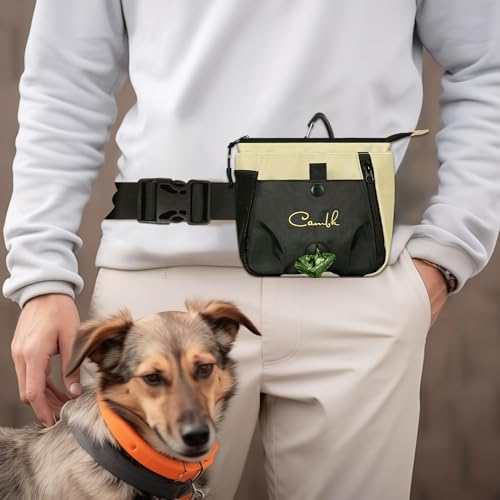 Dog Treat Pouch Training Kit with Clicker for Dog Trainer, Puppy Treat Bag with Poop Bag Dispenser and Clip for Belt, Dog Walking Pouches with Clickers and Silent Whistle (Khaki Brown) Dog Treat Pouch Training Kit with Clicker for Dog Trainer, Puppy Treat Bag with Poop Bag Dispenser and Clip for Belt, Dog Walking Pouches with Clickers and Silent Whistle (Khaki Brown)