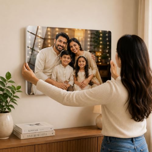 Image of Personalized Photo Frame for Wall | Custom Anniversary & Birthday Gift | HD Glossy, Waterproof 15mm MDF /WPC | A4, A3, Big Sizes (16x12 Landscape)
