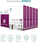 HP Printer Paper 8.5x11 Premium 24 lb 1 Ream 100 Bright Made in USA FSC Certified Copy paper HP Compatible115300C