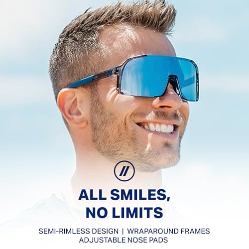Image of Blenders Eyewear Expose - Polarized Sunglasses - Lightweight High-Performance Frame, Adjustable Nose Pads - 100% UV Protection - For Men & Women - Slate Shadow