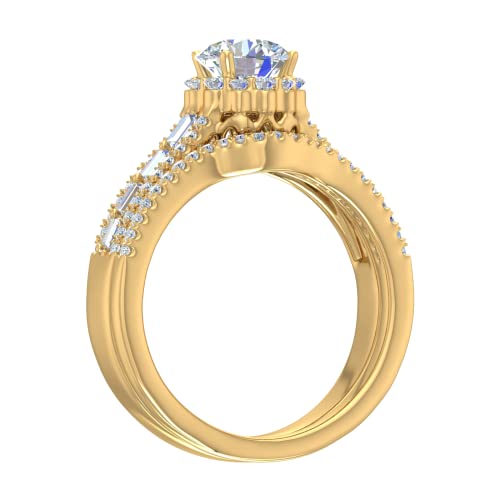1 Carat Diamond Bridal Ring Set in 14K Gold2