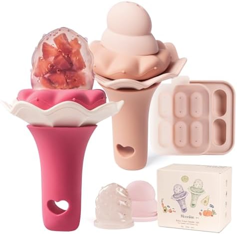 Moonkie Lot de 2 Sucettes à Fruits en Silicone pour Bébé avec Pla...