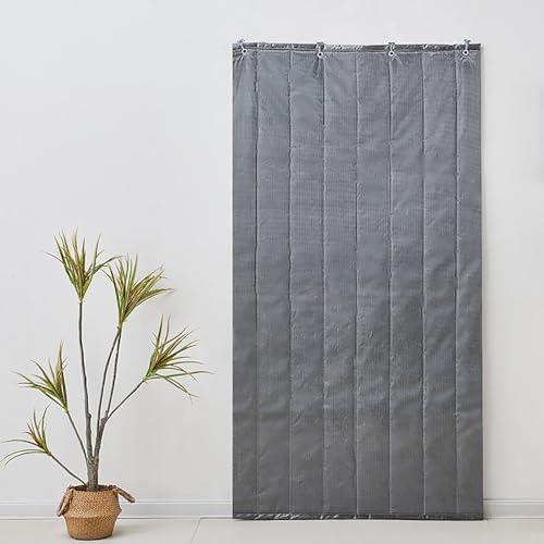 Cubierta de puerta con aislamiento térmico de invierno, duradera, resistente a la intemperie, para puerta, fácil de instalar y eficaz para mantener el frío, ideal para sala de estar, garaje, ático y