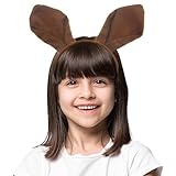 Pagreberya Bunny Ears Headband - Brown Bunny Ears - Rabbit Ears - Halloween Christmas Easter Party Costume