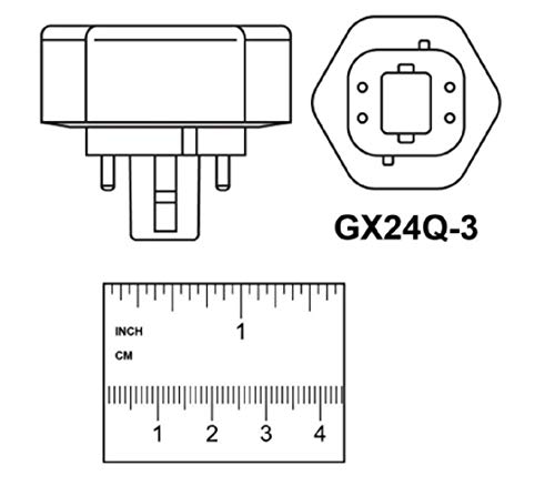 Feit Electric Pl26E/H/841/Led Pl Horizontal Recessed,1100 Lm, 26W Equivalent, Gx24Q-3 Base Led Light Bulb, 6.25" H X 1.4" W X 1.4" D, 4100K Cool White #TOP5