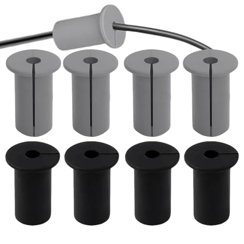 Cable Wall Grommet - ShiningUU 8 Pcs Durable Rubber Grommets for Holes, Cable Grommet for Furniture, 3/4 Inch Cable Entry Cover, Rubber Grommet Kit for Cable Routing & Hole Management