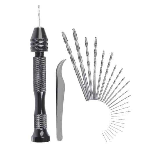 CESFONJER Mini Taladro de Mano para maquetas con 25 pcs