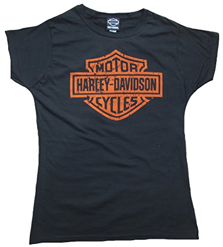 Bravado Harley Davidson Bar e Shield Logo Vintage Print, Nero , L