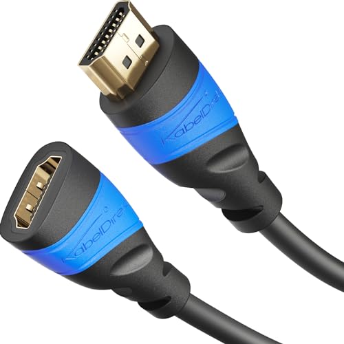 KabelDirekt &ndash; 4K HDMI Verl&auml;ngerung &ndash; in Deutschland entwickelt &ndash; 2m &ndash; f&uuml;r jedes HDMI-Setup (4K@60Hz Ultra HD &ndash; High Speed HDMI mit Ethernet, Verl&auml;ngerungskabel f&uuml;r Blu-ray/PS5/Xbox Series/Switch)