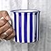 Produktbild City to Cottage® - Keramik XXL Becher 500 ml | Kaffeebecher | Blau-Weiß gestreift | Handgemacht | Keramik Geschirr | Große Tasse