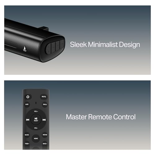 Image of Boat Aavante 2.1 2450, 240W Signature Sound, 2.1-Channel with Wireless Subwoofer, BT v5.4, Multiple Ports, EQ Modes, Bluetooth Sound bar, Home Theatre Soundbar Speaker (Premium Back)