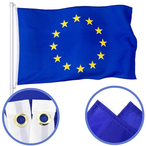 2 Flags Italia,Italy Flag,Windproof Flag,Large Flag Italy Tricolor,Italy Flag,Europe Flag,EU Decorative Flag,Sports Event,Parades Flag,2 Pieces Brass Cchielli 90x150cm - Image 3