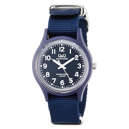 [シチズン Q&Q] アナログ ソーラー腕時計 10気圧防水 ナイロンベルト E05A-003VK メンズ ネイビー