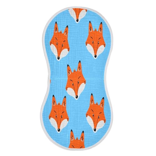Kigai Fox Baby Burp Cloths Extra Soft and Absorbent Burping Rags Cotton Burping Clothes Baby Washcloths for Newborn Boys Girls - 1 Pack2