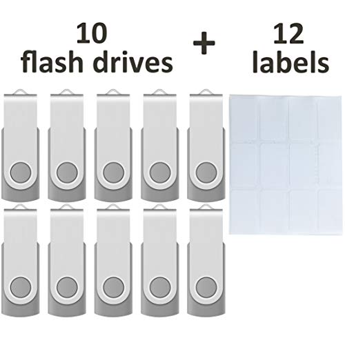 Enfain 16Gb Gray Flash Drive Usb 2.0 Bulk Thumb Drive Low Profile Jump Drives 10 Pack For Professional Data Distributing And Sharing In Work #TOP1