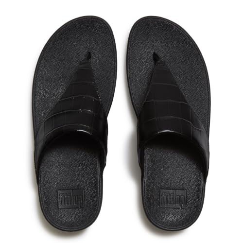 Image of FitFlop Womens Lulu Leather Toe Post Sandals