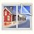 Window Insulation kit for Winter - Indoor Window Plastic for Winterizing, Tear Resistant Transparent Window Cover with Adhesive Straps, 80x175cm,White