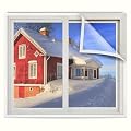 Window Insulation kit for Winter - Indoor Window Plastic for Winterizing, Tear Resistant Transparent Window Cover with Adhesive Straps, 80x175cm,White